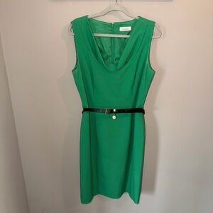 Calvin Klein Green Sleeveless Sheath Dress